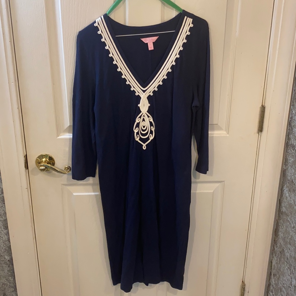 Lilly Pulitzer Dress in Navy and White